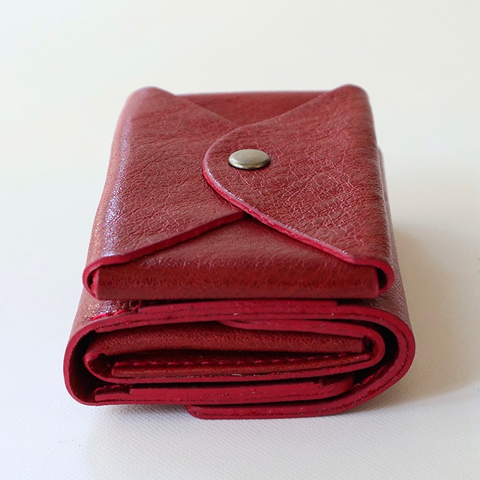 三つ折り財布 RakuOka kumi wallet レッド