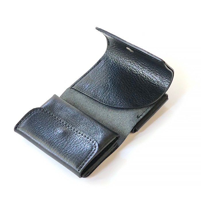 三つ折り財布 RakuOka kumi wallet ブラック
