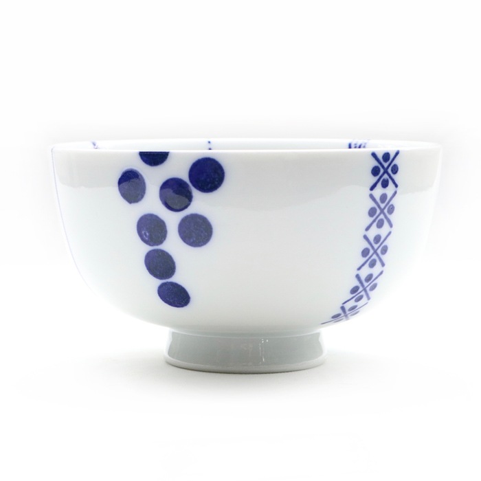 東屋のご飯茶碗<br />花茶碗　ハナカザリ　小<br />製造　白岳窯　長崎県波佐見町