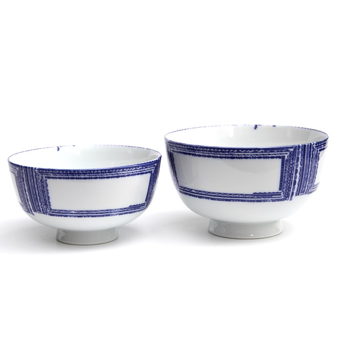 東屋のご飯茶碗<br />花茶碗 カガミ 大<br />製造 白岳窯 長崎県波佐見町