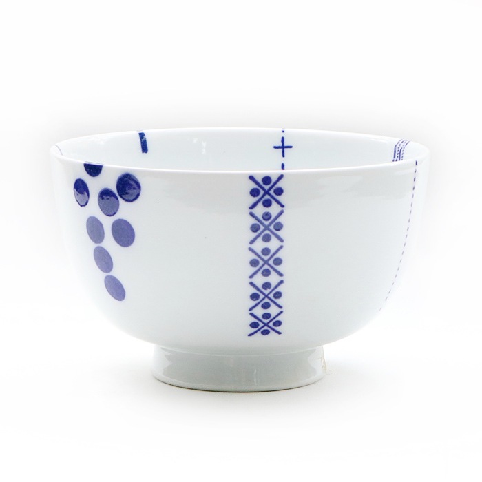 東屋のご飯茶碗<br />花茶碗 ハナカザリ 大<br />製造 白岳窯 長崎県波佐見町