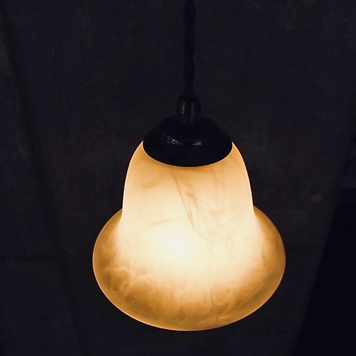 Antique Style Lightings 416SET ガラスシェードのペンダントランプ