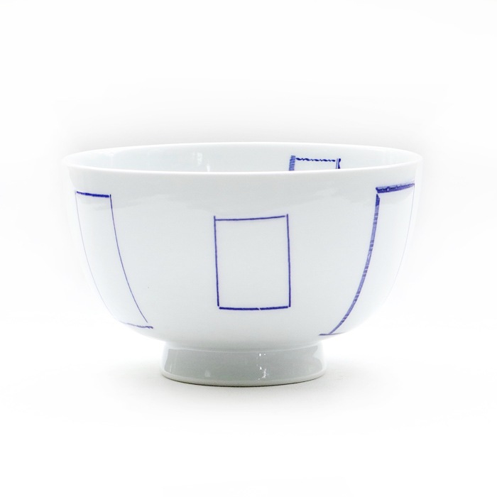 東屋のご飯茶碗<br />花茶碗 マドベ 大<br />製造 白岳窯 長崎県波佐見町