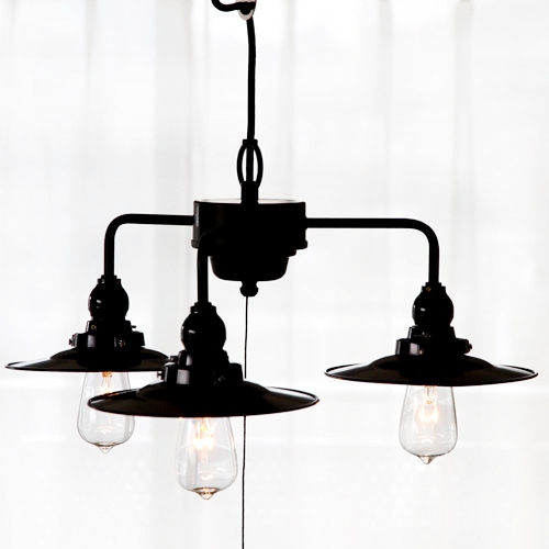 GLF x surou 後藤照明バイスロウ アルミP1KURO3灯ペンダント付属球無し