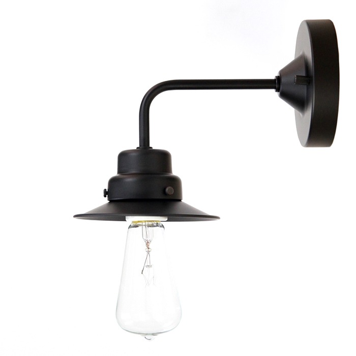 後藤照明<br>アルミP1S黒ブラケット アンティークランプ球60W<br />屋内用