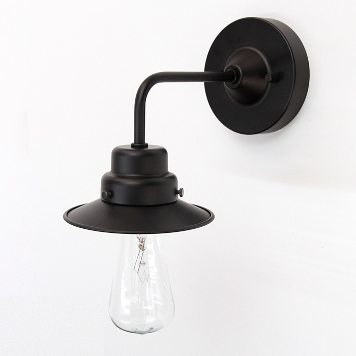 後藤照明<br>アルミP1S黒ブラケット アンティークランプ球60W<br />屋内用