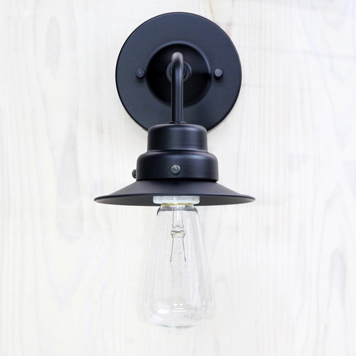 後藤照明<br>アルミP1S黒ブラケット アンティークランプ球60W<br />屋内用