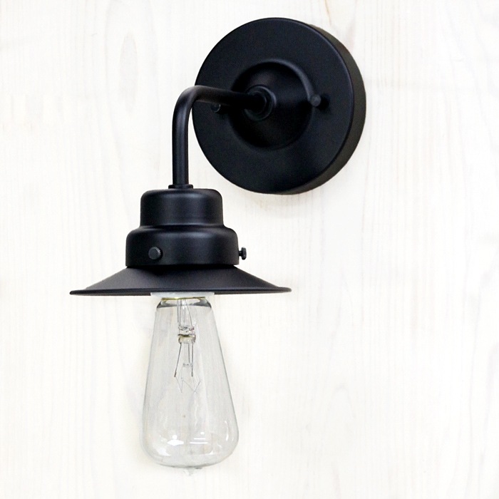 後藤照明<br>アルミP1S黒ブラケット アンティークランプ球60W<br />屋内用