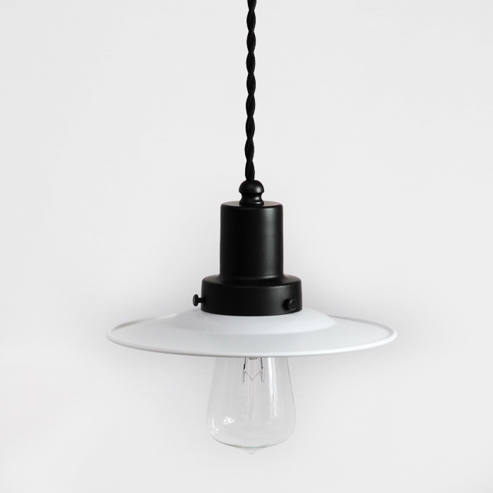 後藤照明<br>surou EDITION<br />ネジリコードアルミP1CP型アンティークランプ球60W85 ホワイトXブラック<br />