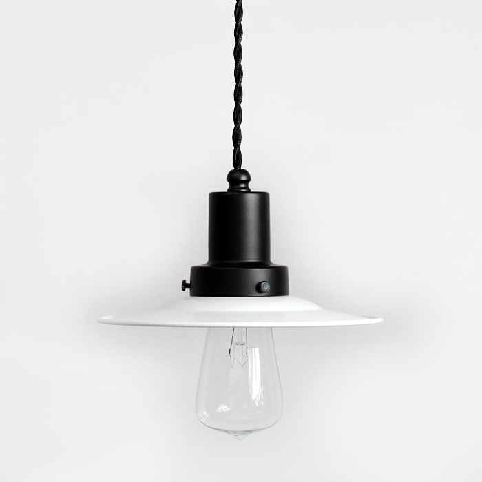 後藤照明<br>surou EDITION<br />ネジリコードアルミP1CP型アンティークランプ球60W85 ホワイトXブラック<br />