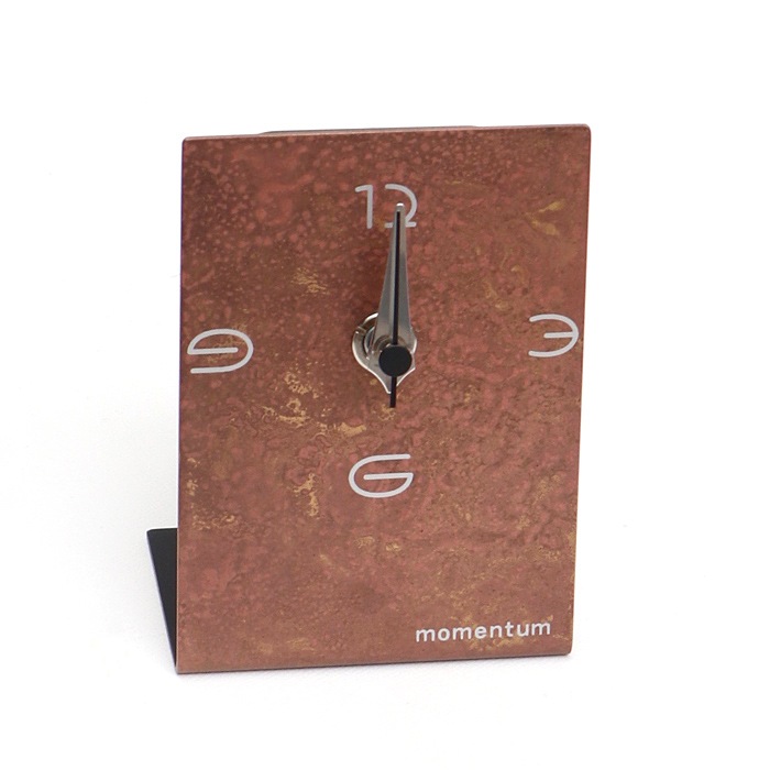 モメンタムファクトリーorii<br />time and space 小<br />スタンド型時計<br />斑紋荒し色