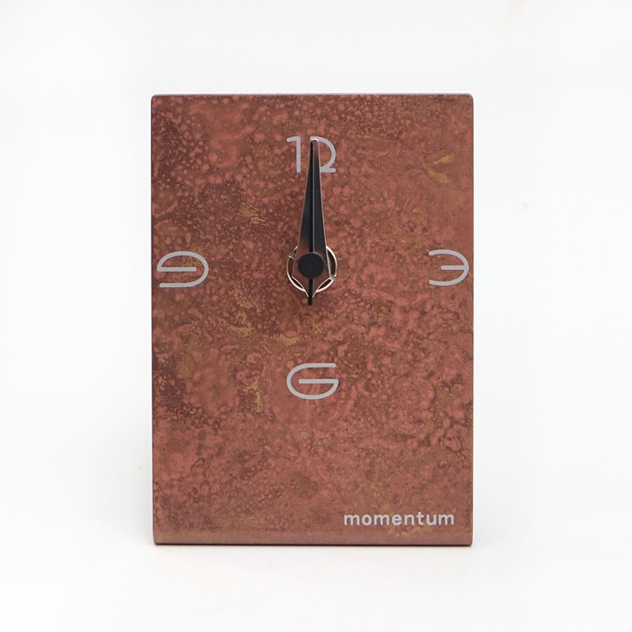 モメンタムファクトリーorii<br />time and space 小<br />スタンド型時計<br />斑紋荒し色