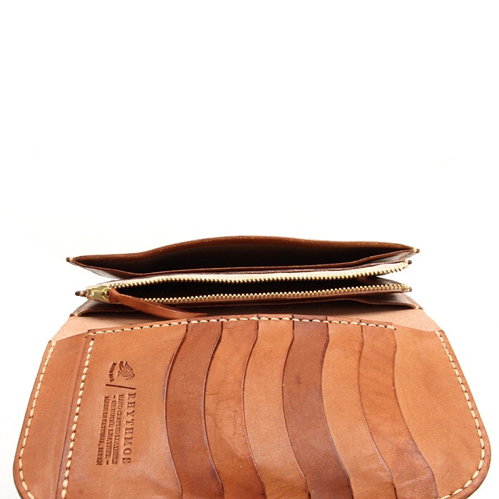 RHYTHMOS  Flap L 　長財布　ワックスハーネス　Moca
