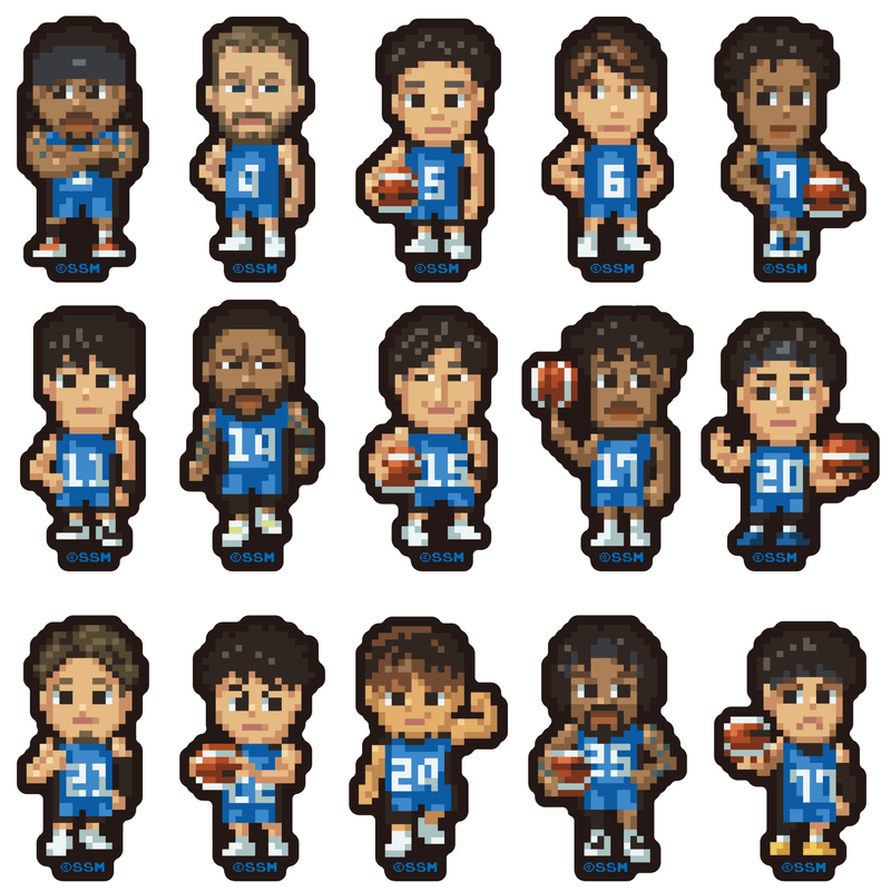 ピクセルデザイン ランダムアクリルバッジ 選手ver.