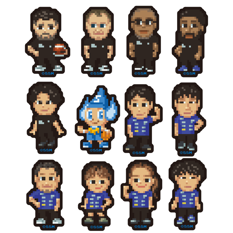 ピクセルデザイン ランダムアクリルバッジ チームスタッフver.
