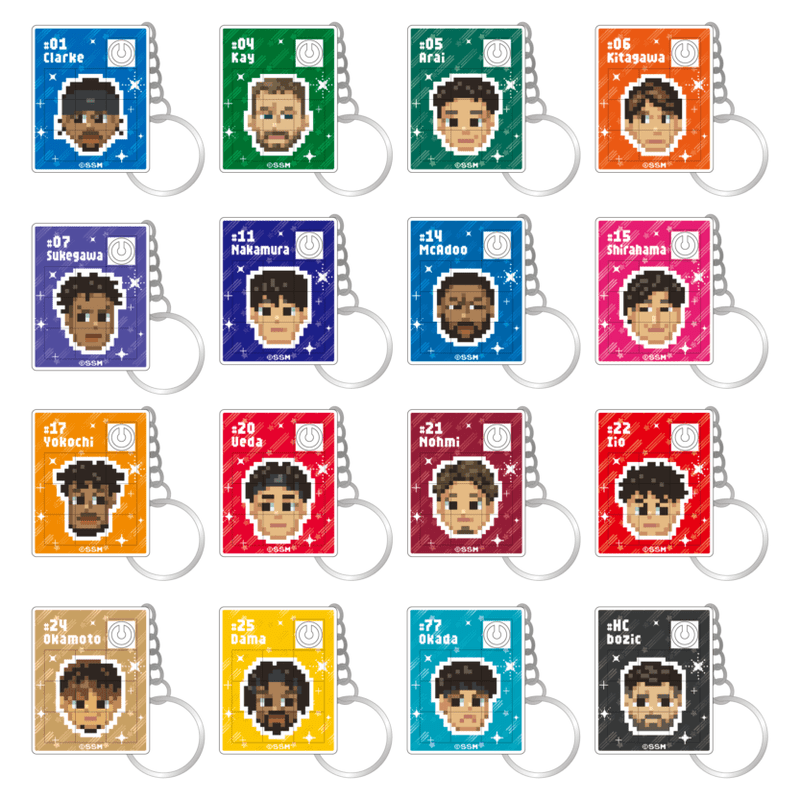 ピクセルデザイン  ランダムパズル型キーホルダー