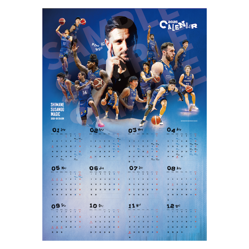  Manカレンダー 壁掛けカレンダー (2025-26) | 新商品 | 島根スサノオマジック