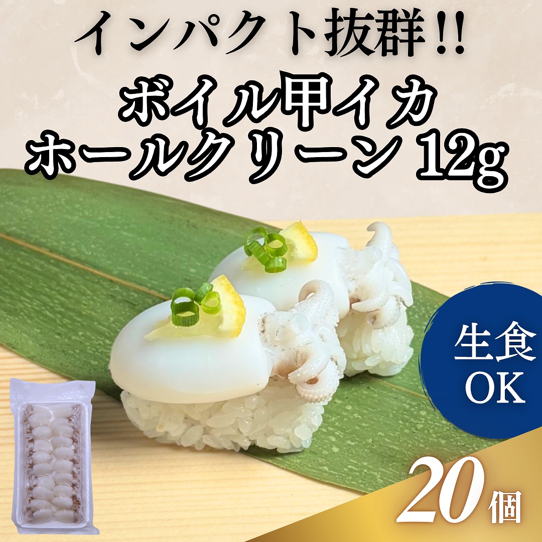 ボイル甲イカ ホールクリーン 20個入 240g