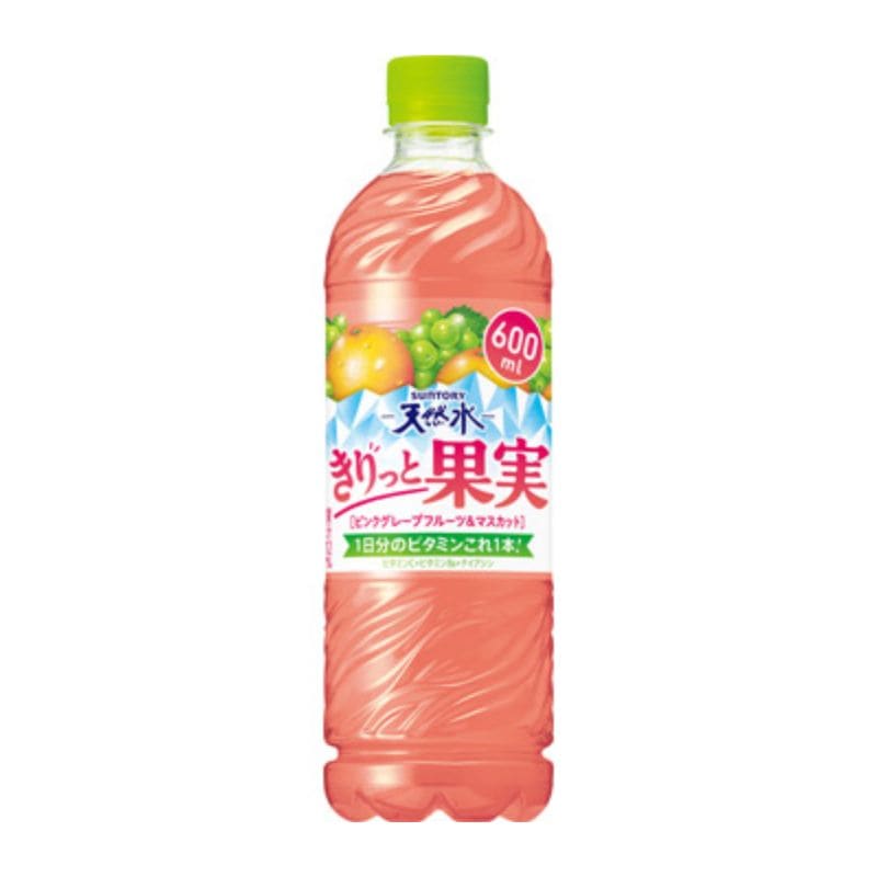 [24本]サントリー 天然水 きりっと果実 ピンクグレープフルーツ＆マスカット 600ml 賞味期限2026.06.30