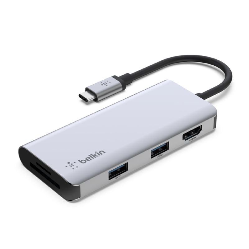 [1個]Belkin USB-C 5-in-1 マルチポートアダプターハブ  