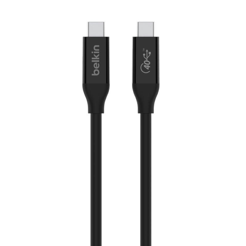 [1個]Belkin USB4ケーブル 0.8m 100W 40Gbps高速データ転送 8K対応 iPhone 15/MacBook/iPad Pro/iMac/Windows対応  