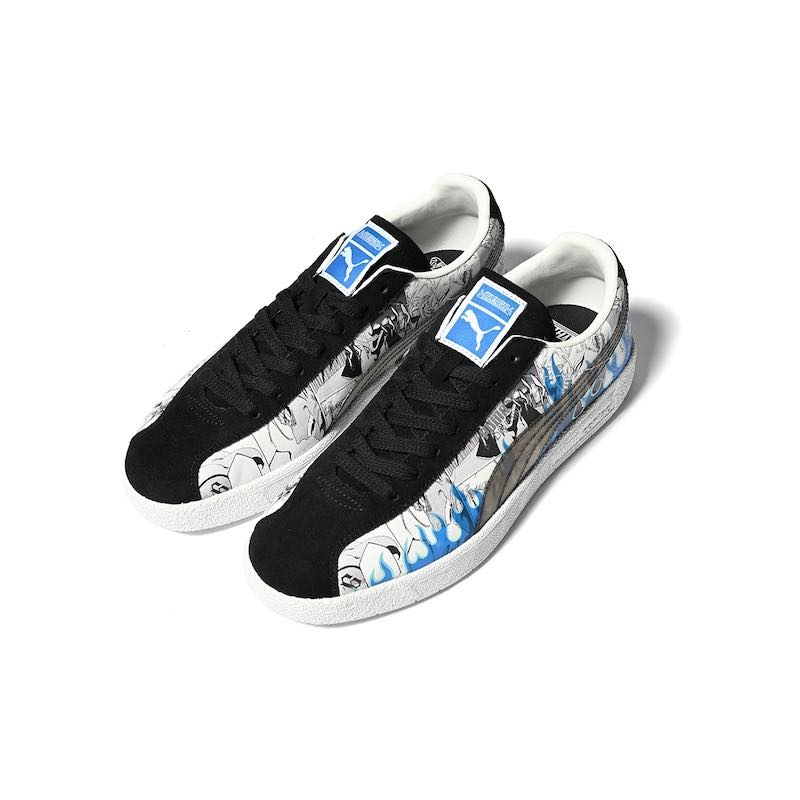 24.0cm プーマ × ブリーチ 【PUMA】 X 【BLEACH】レディース - アニメ コラボレーション デルフィン スニーカー 【グリムジョー・ジャガージャック DELPHIN BLEACH BLUE JAGUAR 403444-01】 (BLUE)  
