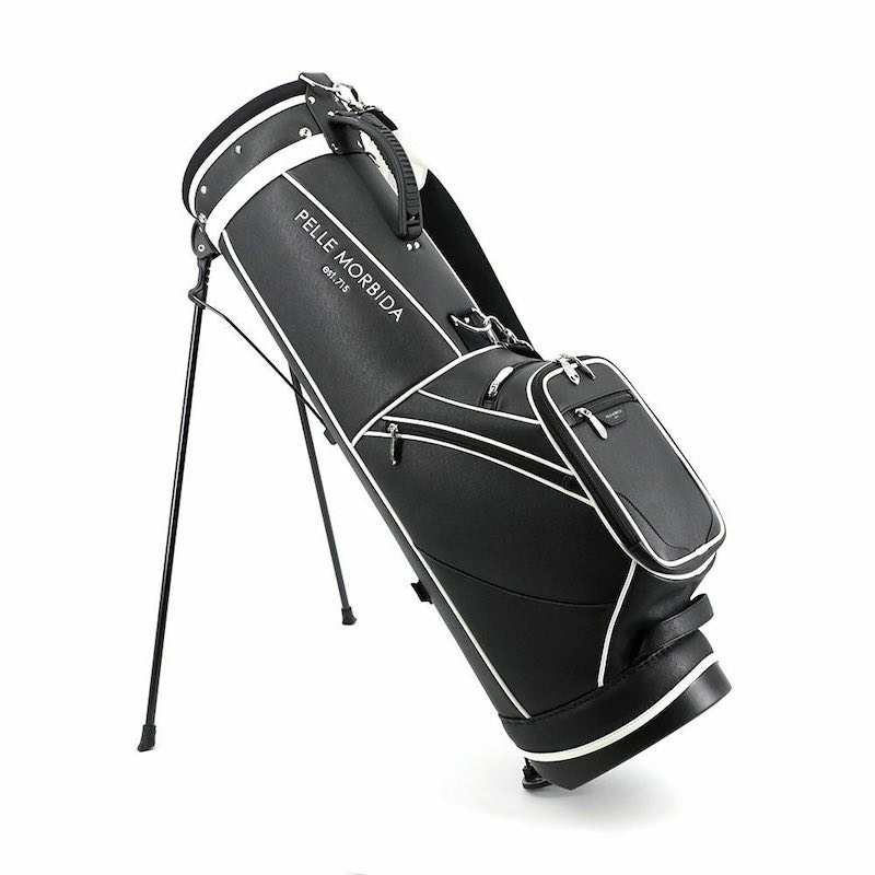 ペッレモルビダ PELLE MORBIDA バルカ Barca Golf ゴルフ スタンド キャディバッグ（ショルダーベルト付属） PMO-PG001 (BLK)  