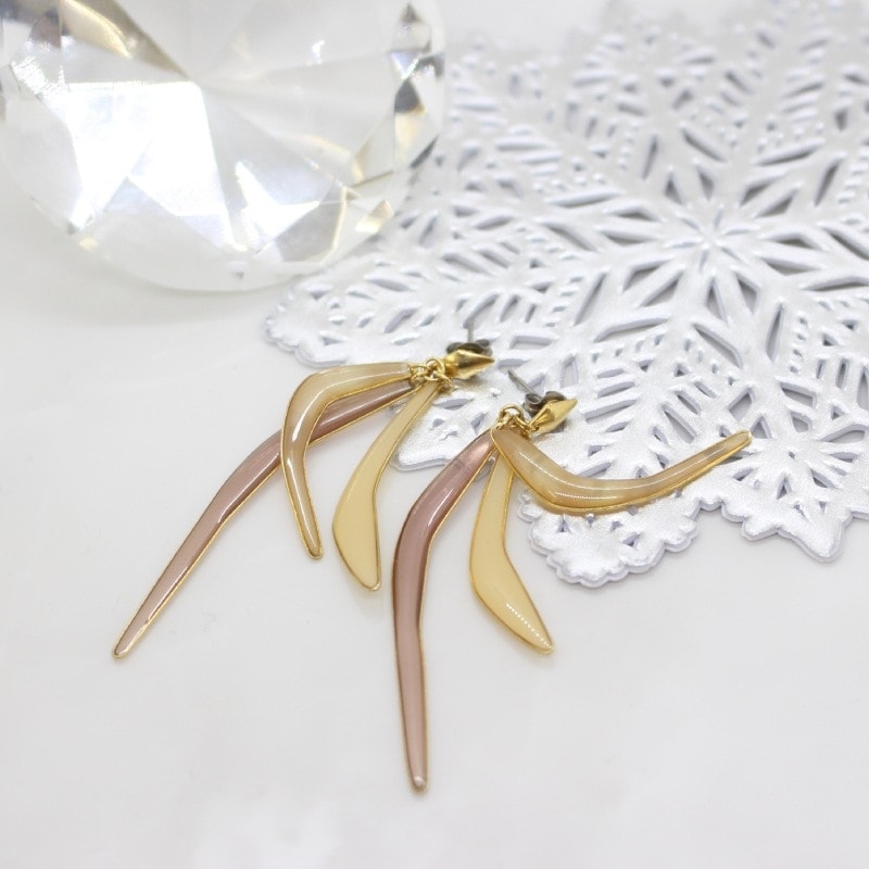 [1個]The Rule　Branch pierced earring　ピンク  
