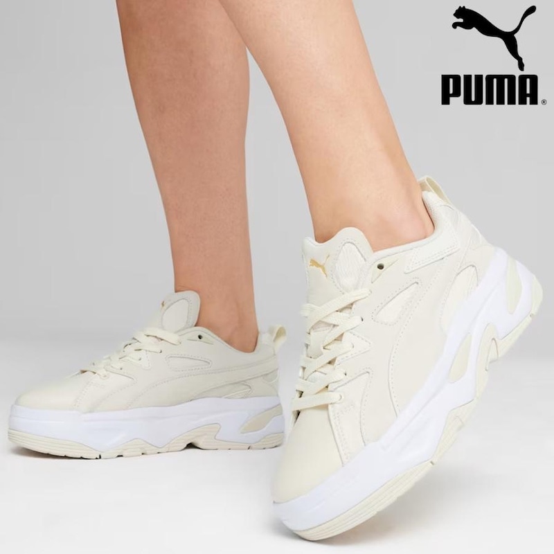 【24.0cm】PUMA ウィメンズ BLSTR MIX スニーカー (ALPINE SNOW)  