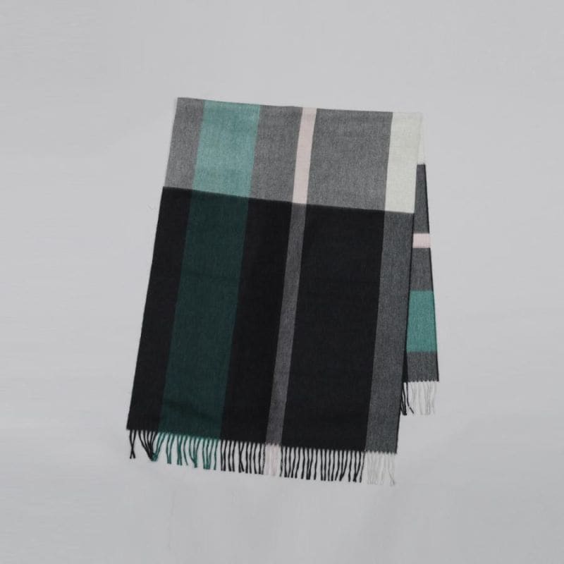 BEGG x Co. ARRAN BOONE STOLE CHARCOAL TEAL  