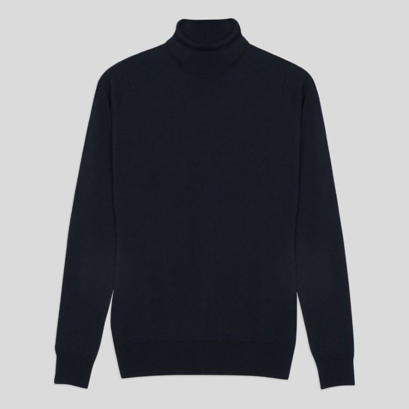 Sサイズ John Smedley CATKIN ハイネックニット MIDNIGHT  