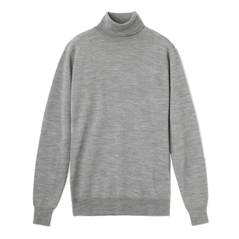 Lサイズ John Smedley CATKIN ハイネックニット SILVER  