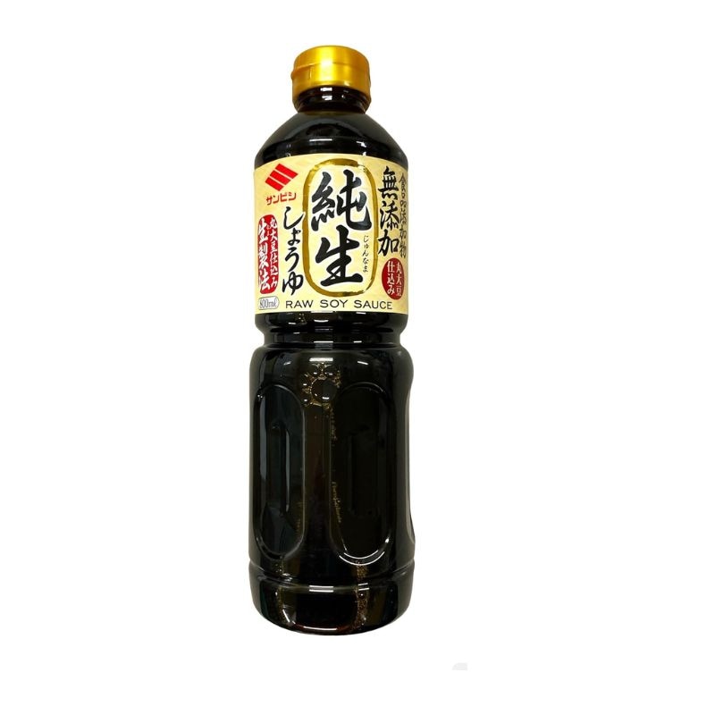 [3本]サンビシ 無添加 純生しょうゆ 800ml 賞味期限2027.02.28