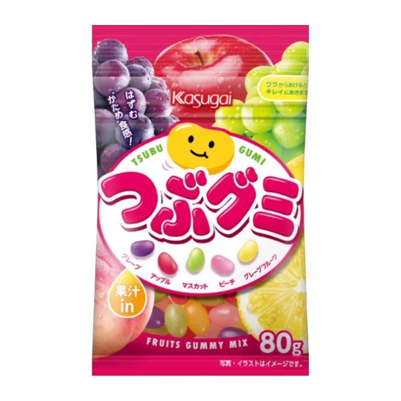 [3個]【訳あり】春日井製菓 つぶグミ 80g 賞味期限2027.06.30