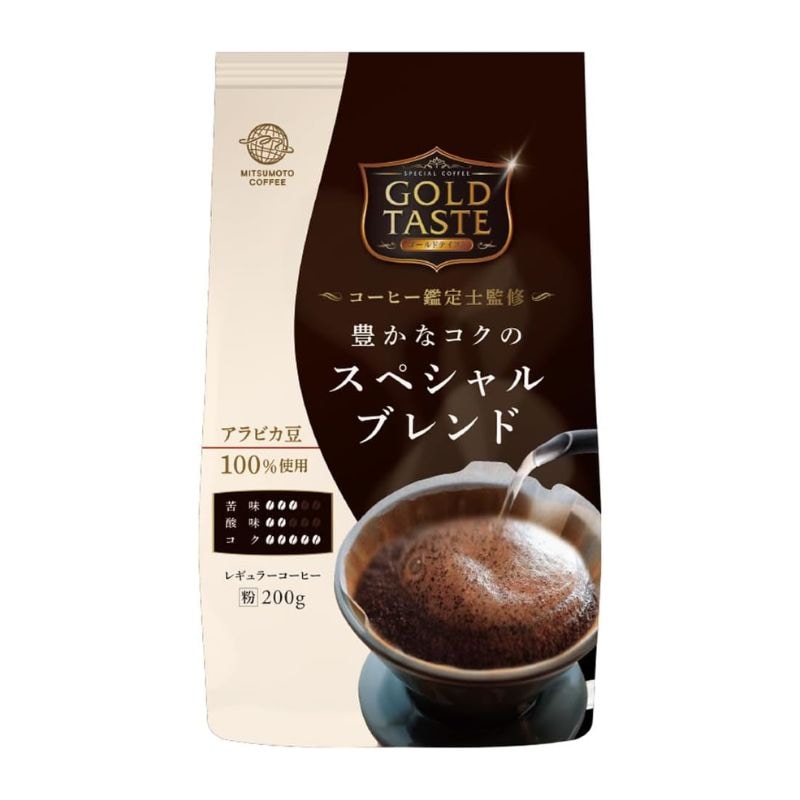 [送料無料][12個]三本珈琲 GOLD TASTE 豊かなコクのスペシャルブレンド 200g 賞味期限2026.11.10