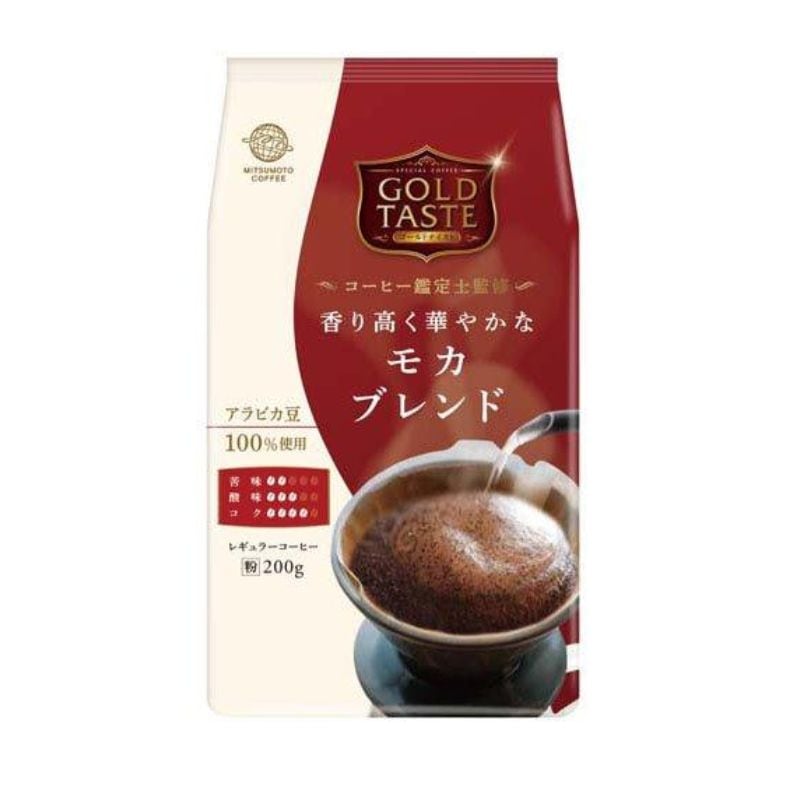 [3個]三本珈琲 ゴールドテイスト 香り高く華やかなモカブレンド 200g 賞味期限2027.01.15