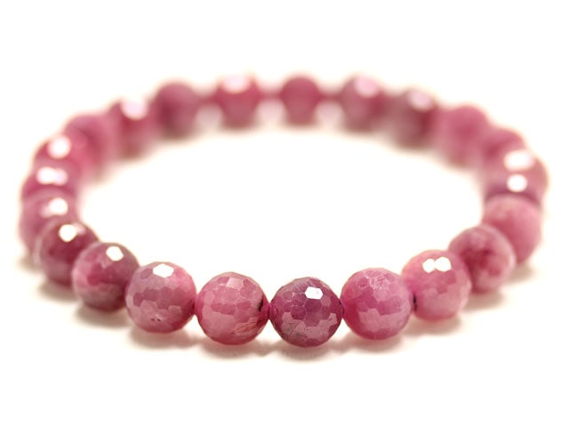 ルビーブレスレット（ミラーボールカット） 8mm