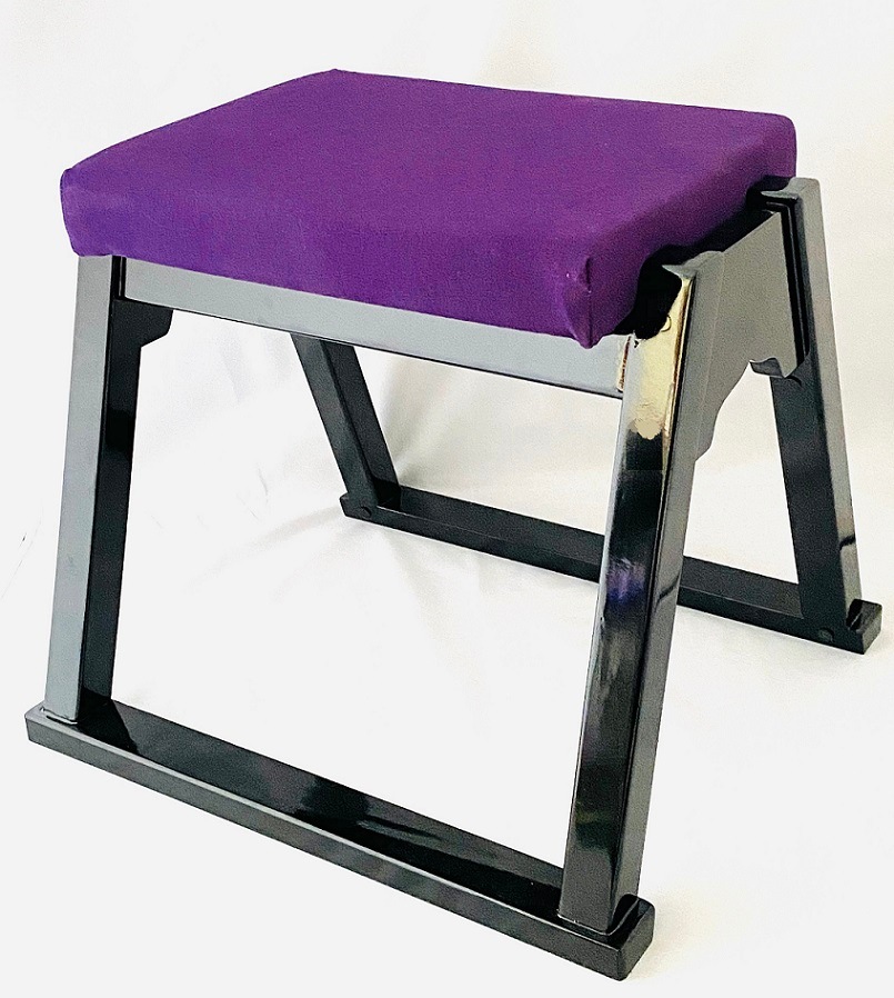 座敷用椅子 】 本堂用椅子高さ37cm座面紫布 | 座敷用椅子（本堂