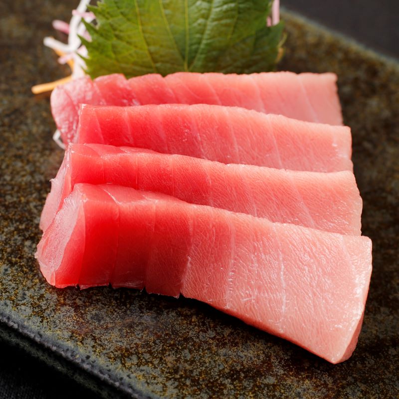 宮城県塩釜産　天然本マグロ＜刺身＞　中トロ(4切)×２セット+ひしほ醤油付　生食用・冷凍