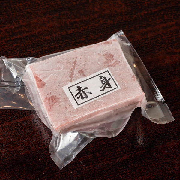 函館市戸井産 天然本マグロ赤身柵 (100g) 生食用・冷凍