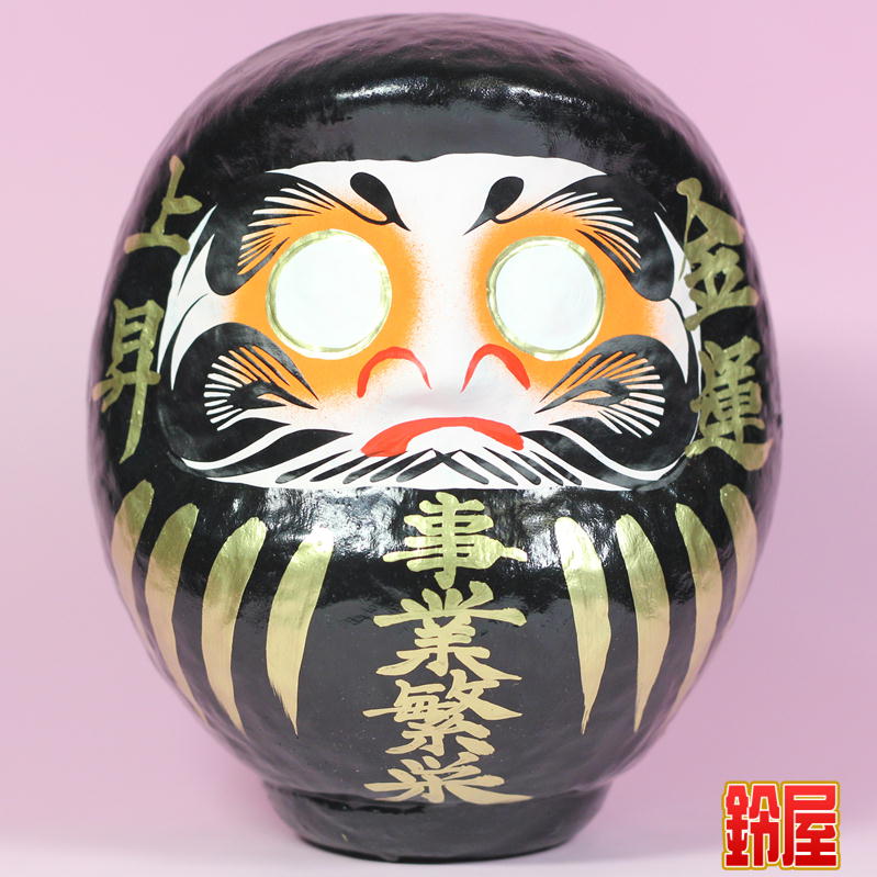 報恩 だるま 白 金文字 特大 置物　千客万来　商売繁盛　開店お祝い等に 商売繁盛の縁起物を販売｜黒色の事業繁栄だるまの公式通販サイト