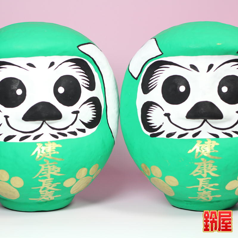 ワンちゃん達磨・グリーン｜犬の健康長寿お守りグッズを販売｜公式サイト