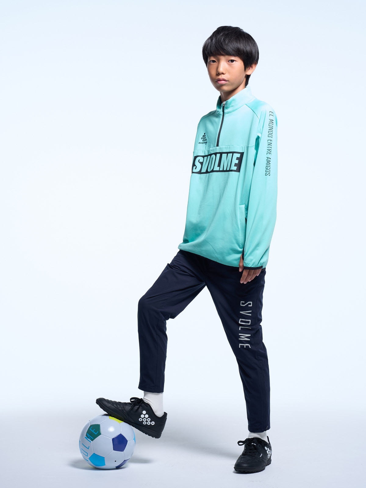 ジュニア 起毛あったかのびのびハーフジップ　【SVOLME|スボルメ】サッカーフットサルジュニアウェアー1253-50401 Jr起毛あったかのびのびハーフジップ<br>(4カラー) ジュニア,アウター