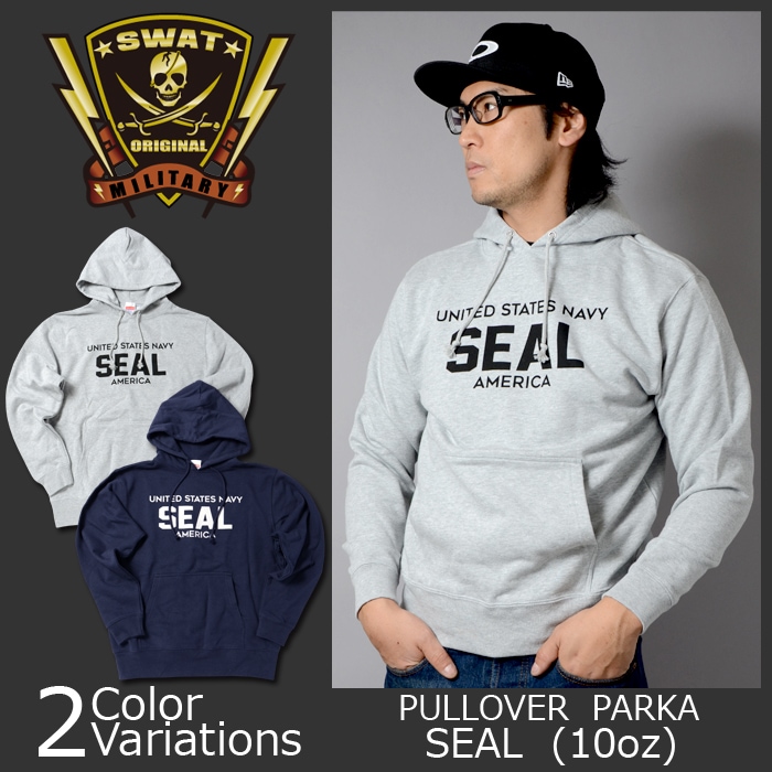 SWAT ORIGINAL（スワットオリジナル） ミリタリーパーカー 10oz "SEAL AMERICA" シール アメリカ プルオーバー