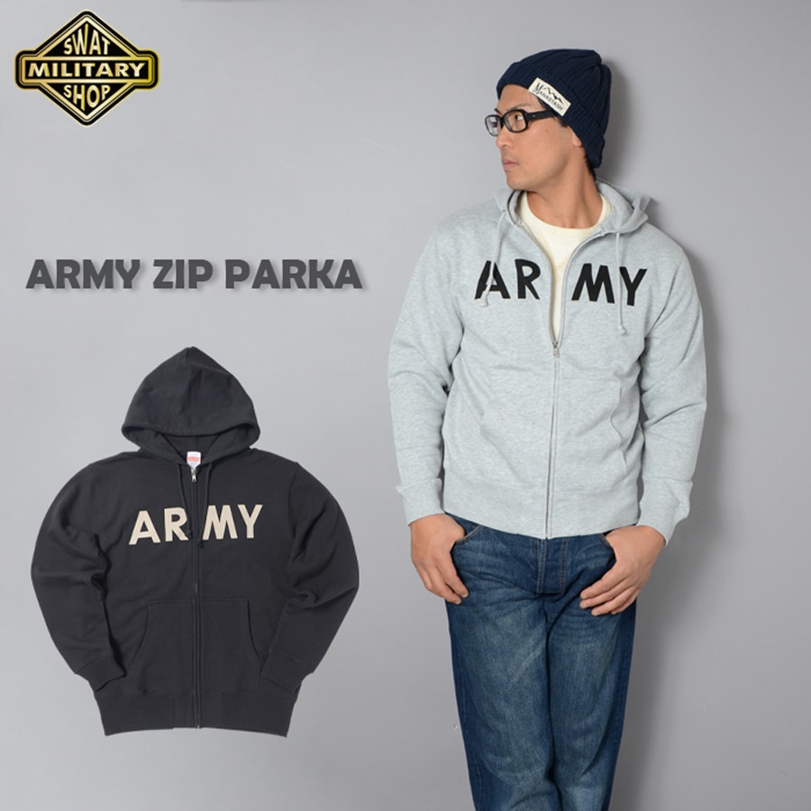 SWAT ORIGINAL 10oz "ARMY" アーミー フルジップ パーカー 