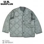 U.S SURPLUS��US�����ץ饹�� �Ʒ�����̤������ M65 ���㥱�å��� �饤�ʡ� �ܥ����դ� 