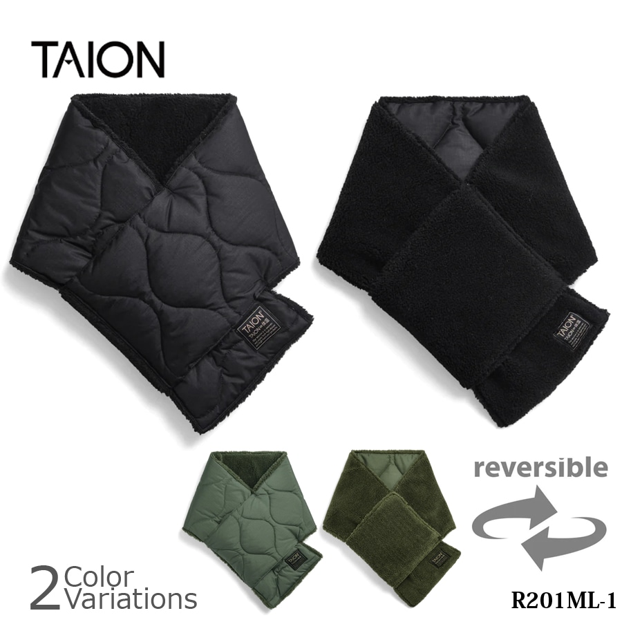 TAION(タイオン) ミリタリー リバーシブル ダウンマフラー R201ML-1