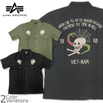 ALPHA INDUSTRIES INC.ʥեȥ꡼ COTTON SOUVENIR SHIRT SKULL TS5142