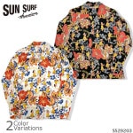 SUN SURFʥ󥵡ա RAYON HAWAIIAN SHIRT LOVELY HULA HANDS LONG SLEEVE SS29203