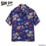 SUN SURFʥ󥵡ա RAYON HAWAIIAN SHIRT PALMS & PINEAPPLE SS39225